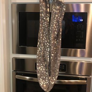 Leopard gold infinity scarf